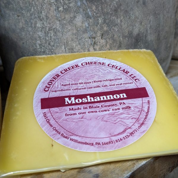 wedge of Moshannon cheese