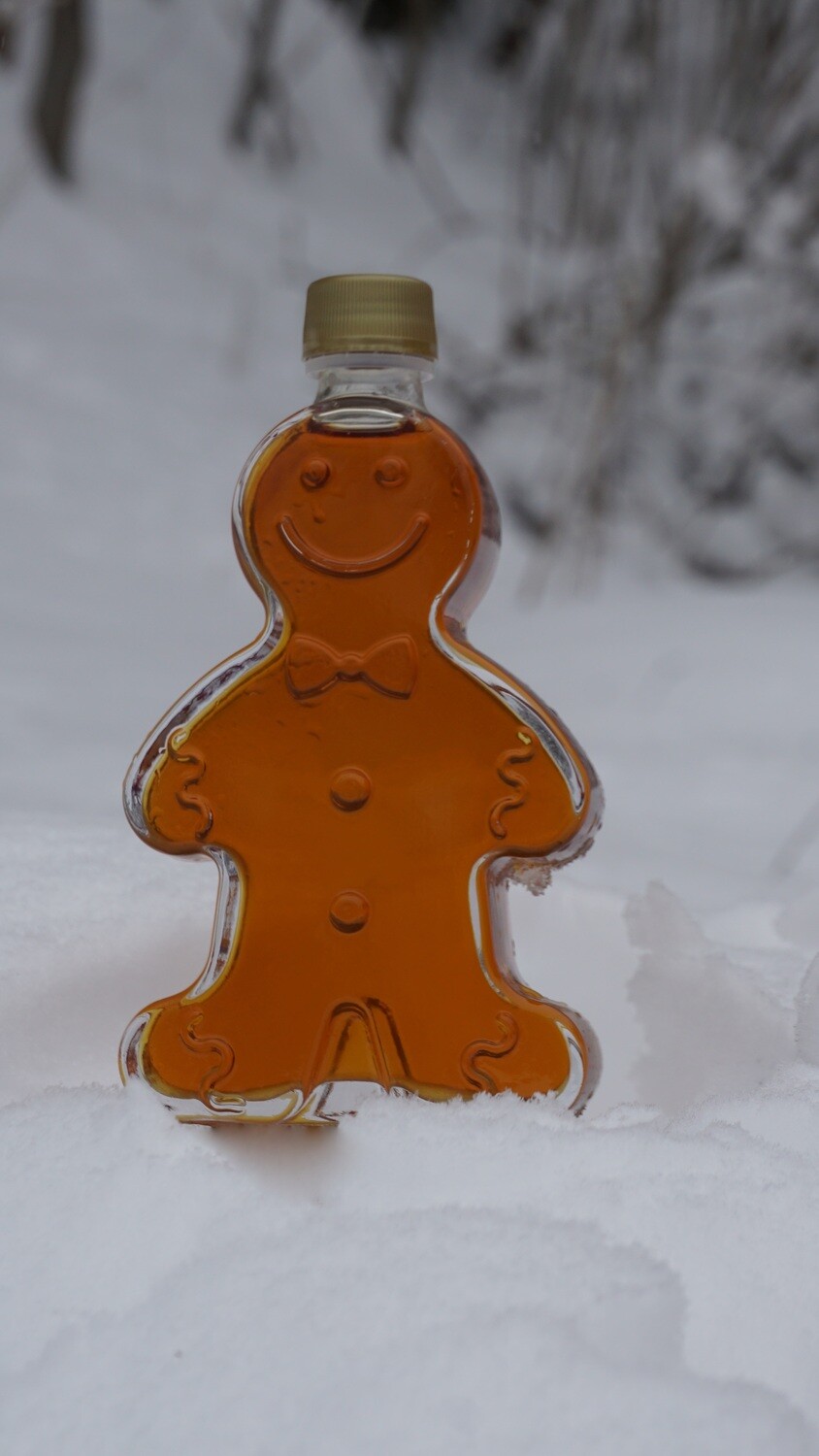 GINGERBREAD MAN MAPLE SYRUP HOLIDAY BOTTLE