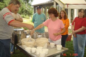 Our cheesemaking story: Terry and Dave attending a cheesemaking class