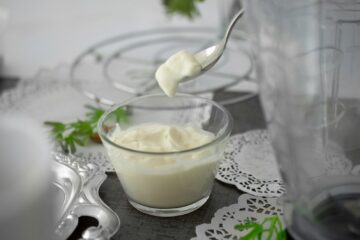homemade raw milk yogurt in a glass