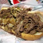 a cheesesteak made with chipped beef
