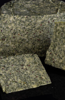 Wedges of our dill and mustard cheese