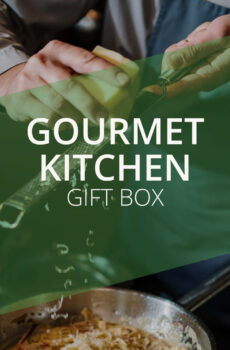 Gourmet Kitchen Gift Box contains three cheeses that will elevate your cooking dishes
