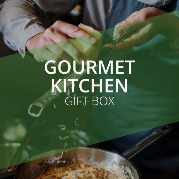 Gourmet Kitchen Gift Box contains three cheeses that will elevate your cooking dishes