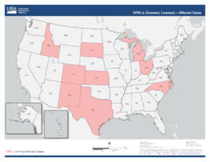 States affected by the avian flu