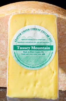 a wedge and half wheel of Tussey Mountain our Swiss Raclette