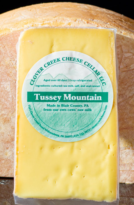 a wedge and half wheel of Tussey Mountain our Swiss Raclette